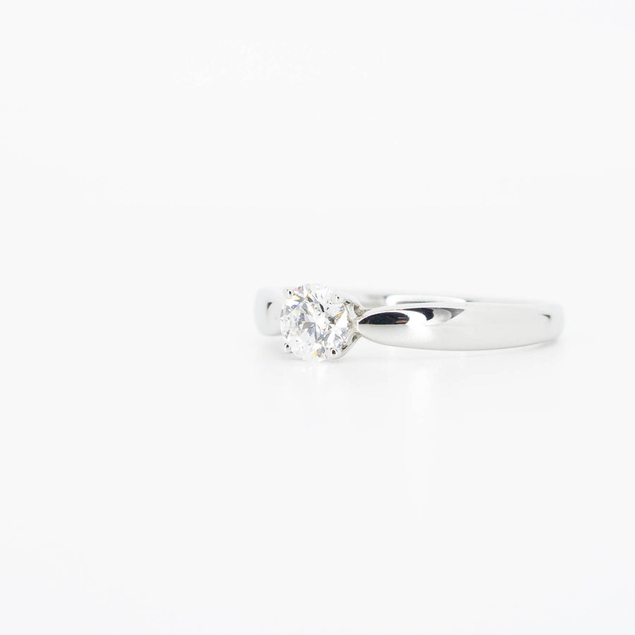 แหวน Tiffany & Co. Tiffany Harmony Solitaire ring 0.33ct F VVS2 Platinum950 Size 48# (Used) #vrtirim 3903