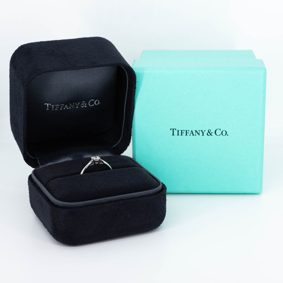 แหวน Tiffany & Co. Tiffany Harmony Solitaire ring 0.33ct F VVS2 Platinum950 Size 48# (Used) #vrtirim 3903