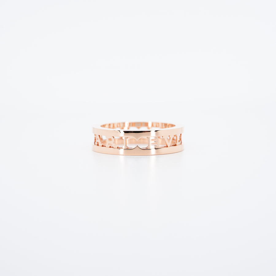 แหวน Bvlgari B.zero1 Ring with openwork logo spiral 18K Rose Gold Size 52# (Used) #vrbvn 4651