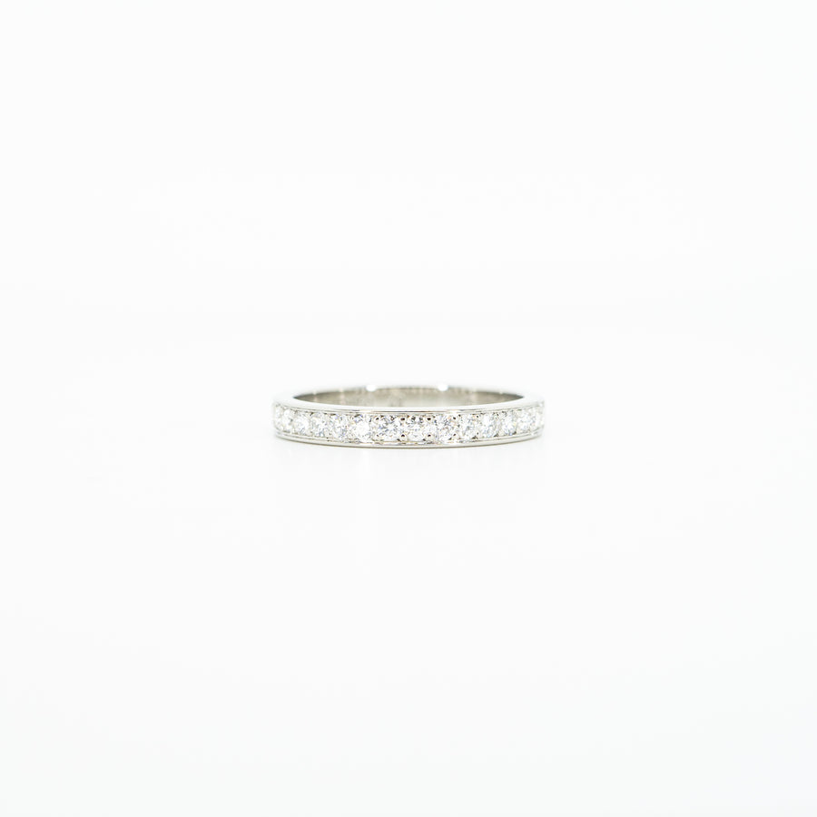 แหวน Cartier 1895 Wedding Band with Eternity ring Diamonds Platinum950 Size 48# (Used) #vrcarim 4665
