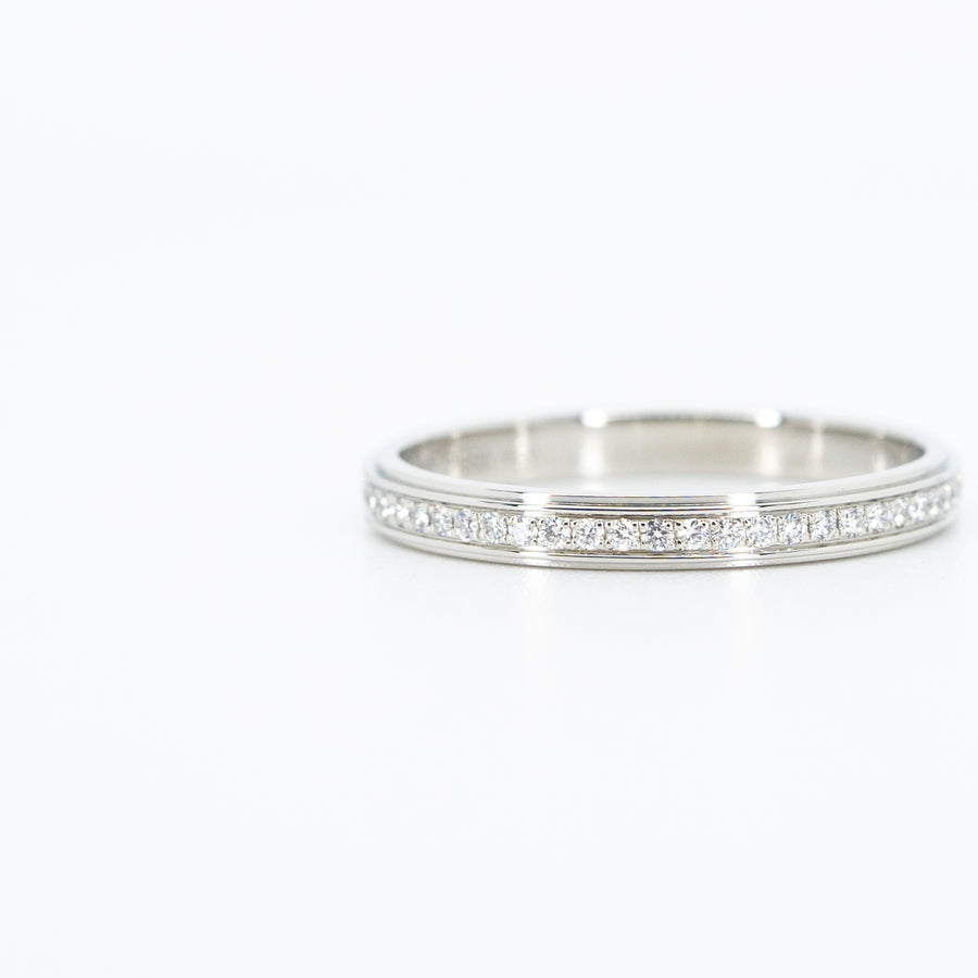 แหวน Cartier D'Amour Band, set with Diamonds Eternity ring Platinum950 Size 50# (Used) #vrcarim 4397