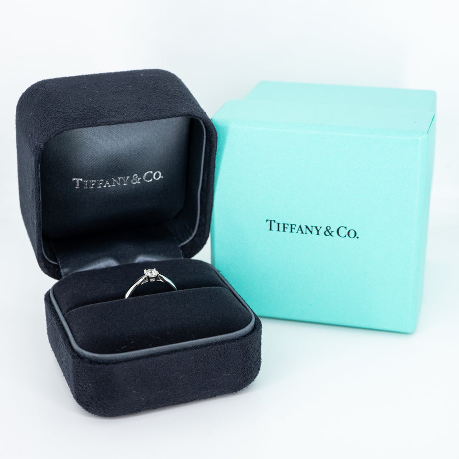 แหวน Tiffany & Co. Tiffany Harmony Solitaire ring Platinum950 0.30ct F VS2 Size 49# (Used) #vrtirim 3902