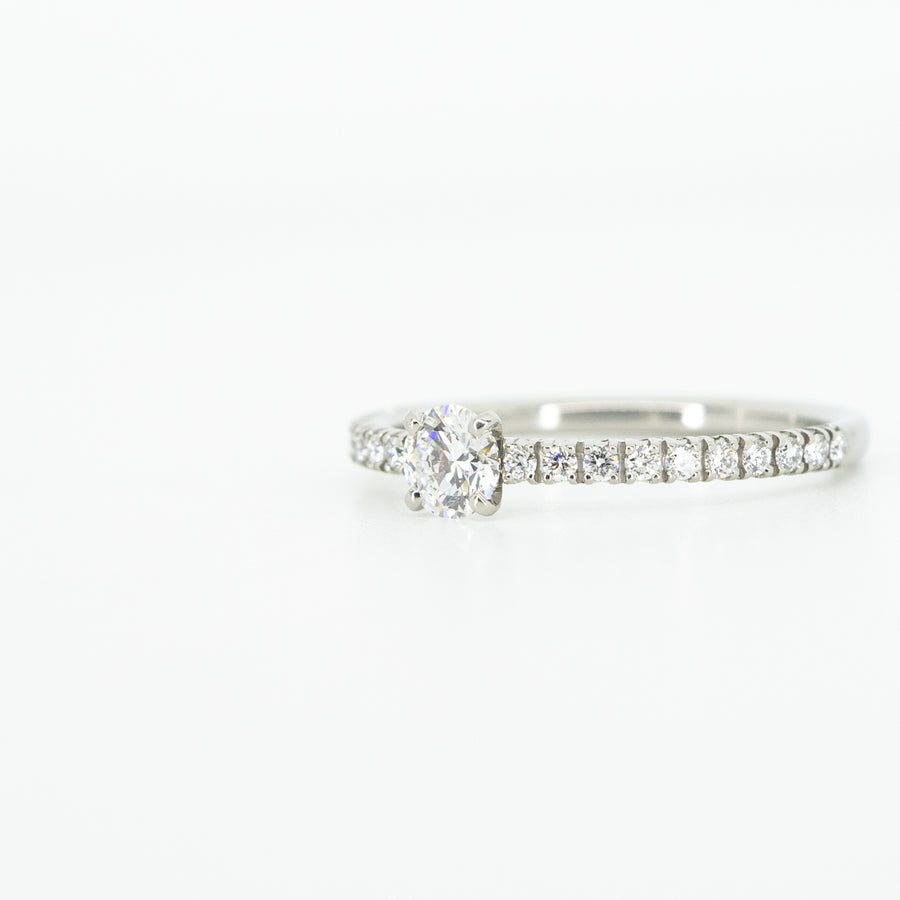 แหวน Cartier Etincelle De Cartier Solitaire ring with 0.18ct D VVS1 Diamond Platinum950 Size 47# (Used) #vrcaim 2338