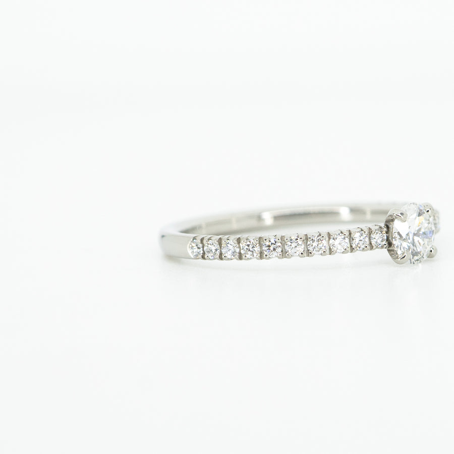 แหวน Cartier Etincelle De Cartier Solitaire ring with 0.18ct D VVS1 Diamond Platinum950 Size 47# (Used) #vrcaim 2338