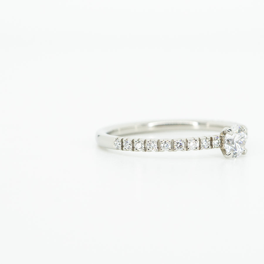 แหวน Cartier Etincelle De Cartier Solitaire ring with 0.18ct D IF Diamond Platinum950 Size 46# (Used) #vrcaim 2339