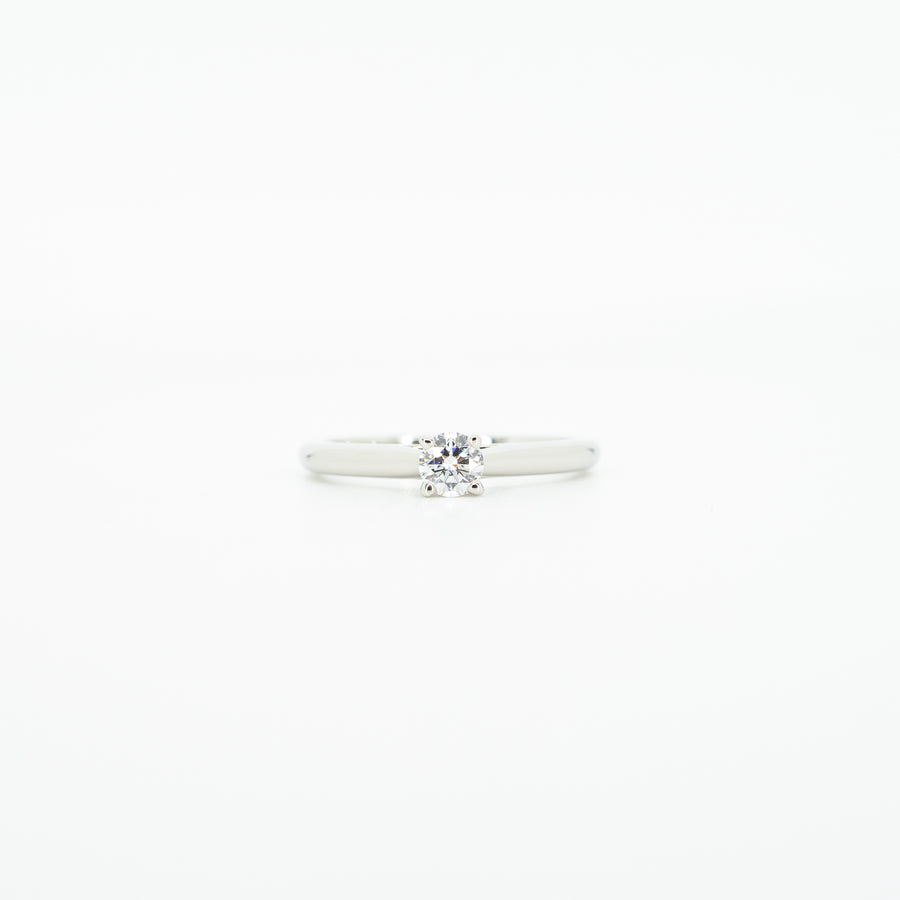 แหวน Cartier 1895 Solitaire ring Platinum950 with 0.20ct D VVS2 Diamond Size 47# (Used) #vrcaim 2739