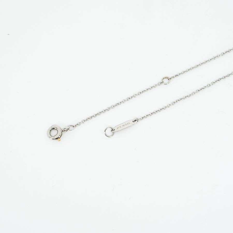 สร้อยและจี้ Tiffany & Co. Tiffany Solitaire Diamond Pendant Necklace 0.33ct. Platinum950 Size 15-16"# (Used) #vrtinlim 4808